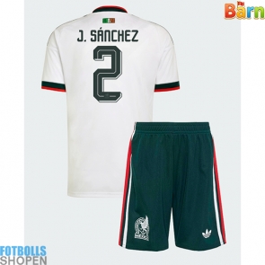 Billiga Mexiko Jorge Sanchez #2 Bortatröja Barn VM 2026 Kortärmad (+ Korta byxor)